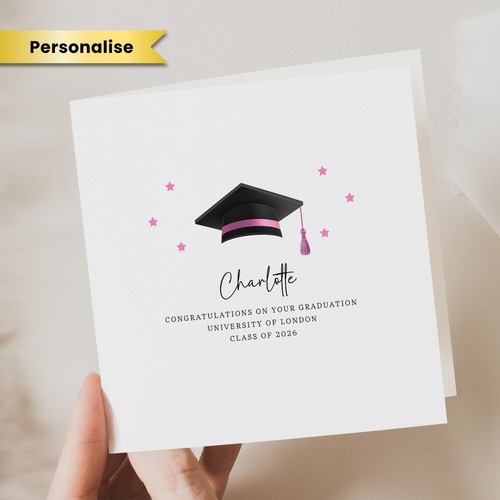Personalised graduation card - personalised,