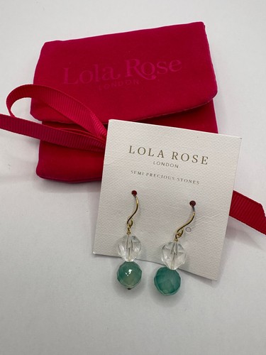 Lola rose earrings drop clear - rose,