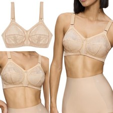 Triumph Doreen Bra Classic Non Wired Bra Non Padded Lace Bra - Poudre
