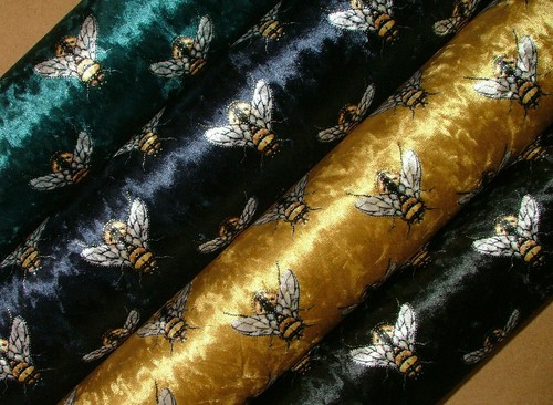 Luxurious bees plush velvet - bees,