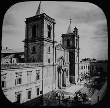 VALETTA CHURCH OF ST JOHN MALTA C1890 ANTIQUE PHOTOGRAPH Magic Lantern Slide