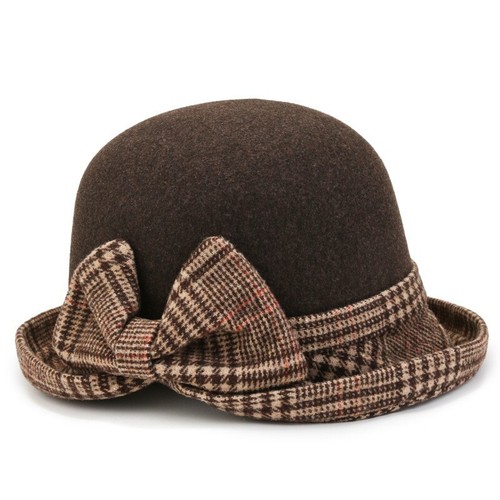 Women felt bucket hat cloche - bucket,