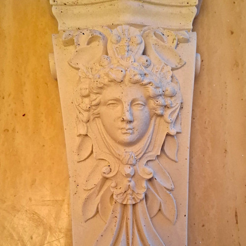 White plaster art nouveau - art,