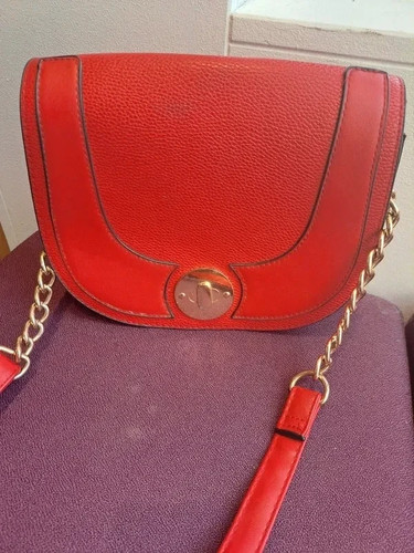 Red shoulder bag with - shoulder,