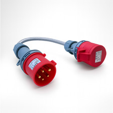 16A 5 Pin to 16A 4 Pin 3 Phase 415V Adaptor Lead Heavy Duty Cable 0.5–5m