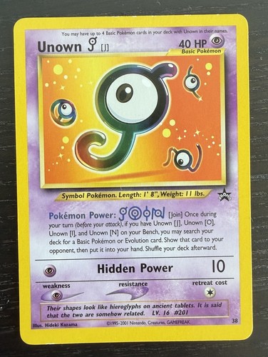 Pokémon tcg unown - |, j