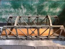 Tri-ang girder bridge R78 including additional panels to extend the bridge.