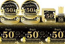 Black Gold 50th Birthday Party
