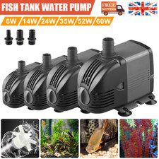 6-60W Water Pump Feature Fountain Outdoor Garden Fish Pond Aquarium Submersible 
