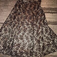 Alexon Gorgeous brown lace long maxi skirt size 12 Occasion / Other Worn Once!