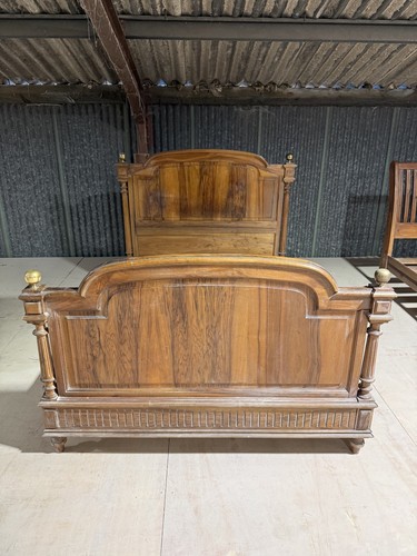 Mahogany double bed - mahogany,