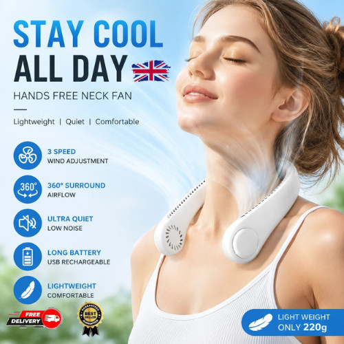 Neck fan hands free bladeless - hands,