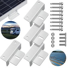 4 x Solar Panel Z Bracket Mounting with Stainless Fixings Caravan Roof motorhome