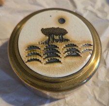 Vintage Brass and Ceramic Trinket Box - Stuart Houghton & Paul Gooderham