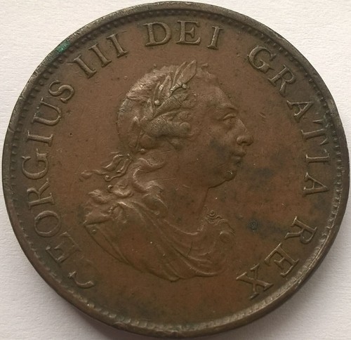 George iii half penny - iii, 1799