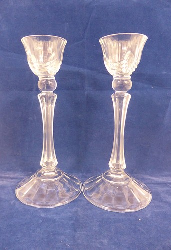 Pair tall crystal - crystal, glass