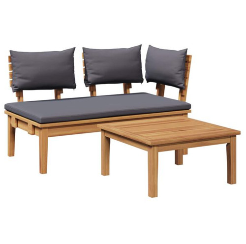 Garden bench table set 2pc - garden,