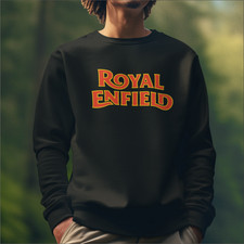 Retro Vintage Classic Royal Enfield Motorcycle Biker Premium Quality Sweatshirt