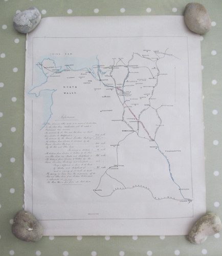 Original antique drawing map - antique,