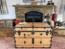 Old antique pine chest - old,