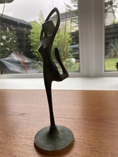Vintage Stylised Mid Century Bronze Ballerina statue