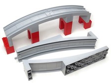 Lego Duplo Train Track Bridge Light Bluish Gray Design Railway Layout Accessory