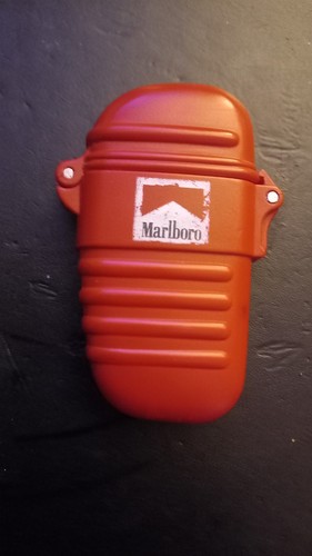 Marlboro gas lighter red matte - lighter,