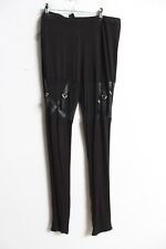 Necessary Evil Womems Goth Leggings Bottoms Black Size Small S (K74)