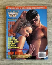 Shawn Michaels & Pamela Anderson Poster WWF APRIL 1995 Trading Cards Rare