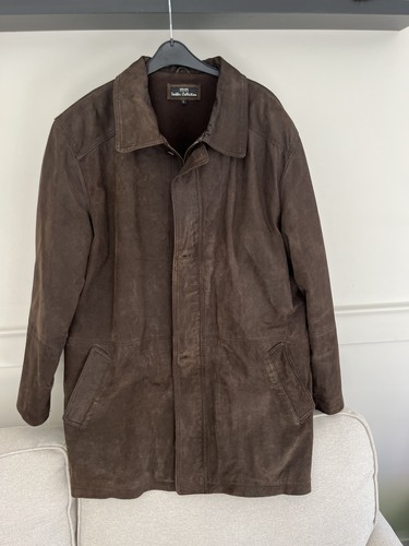 Brown jacket suede chocolate - brown,