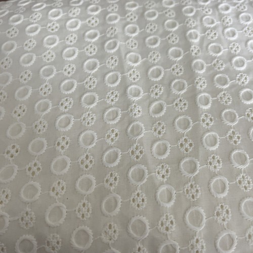 Cream cotton broderie anglaise - cotton,