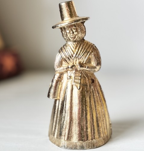Vintage brass lady bell - vintage,