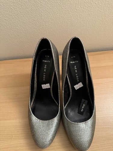 New look silver sequin court - new,
