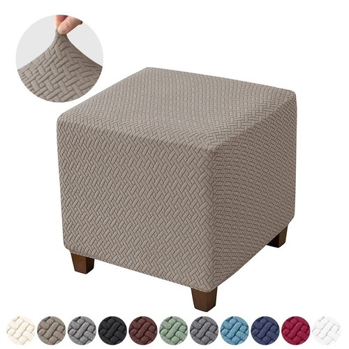Elastic jacquard ottoman cover - elastic,