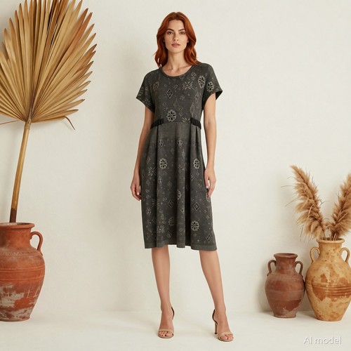 Geometric knit dress peruzzi - geometric,
