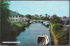 SCARCE OLD POSTCARD - THE CANAL - HEST BANK near MORECAMBE - LANCASHIRE C.1975