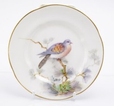 Royal Worcester Turtle Dove Bird Plate By William Powell Hand Painted Antique