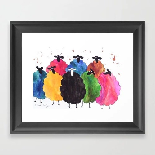 Colourful sheep animal - sheep,