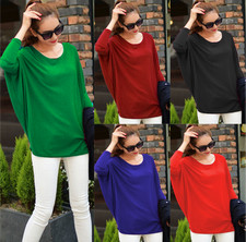 BT Womens Oversized Baggy Batwing Quality Knitted Top / Jumper 