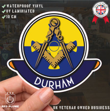 Durham masonic car sticker - car,