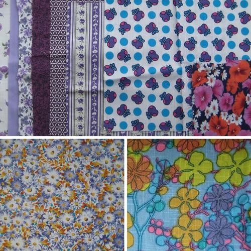 Vintage fabric material floral - vintage,