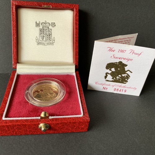 1987 proof full gold - 1987,