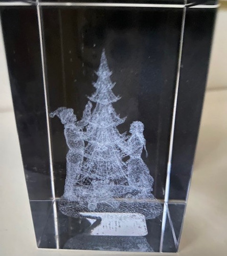 Xmas laser cut crystal - xmas,