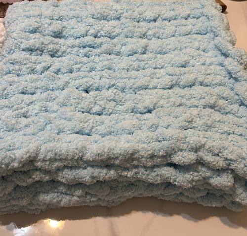 Chunky chenille baby blanket - chunky,