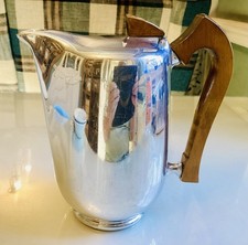 Vintage English Mid Century Picquot Ware Magnalium 1L Coffee Pot 1950s MCM