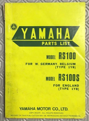 Yamaha rs100 rs100s type 1y8 - rs100,