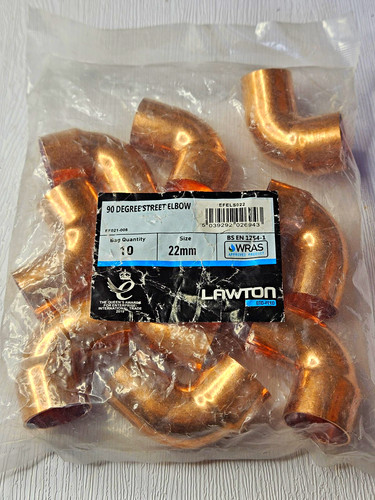 Lawton 22mm end feed copper - end,