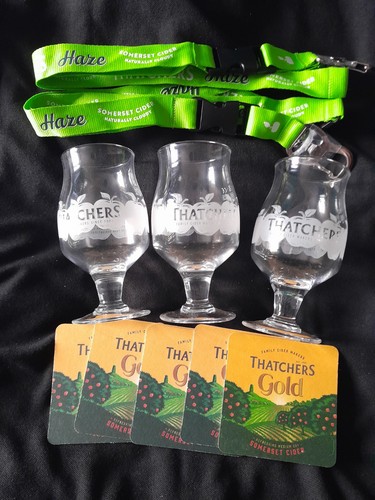 Thatchers goblet glasses mats - glasses,