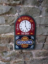 Hudsons Enamel Sign Clock Face