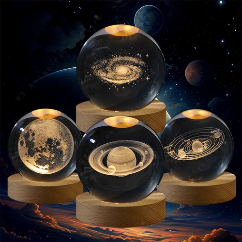 Crystal ball led night - 3d,